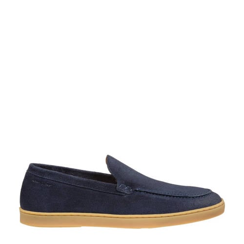 Van Lier Lugano suède loafers donkerblauw afbeelding