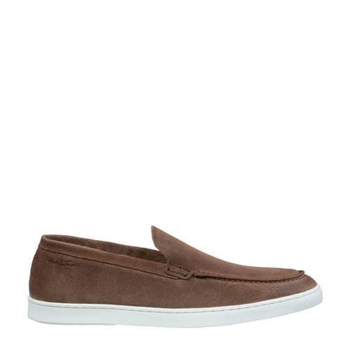 Van Lier Lugano suède loafers roest cognac afbeelding