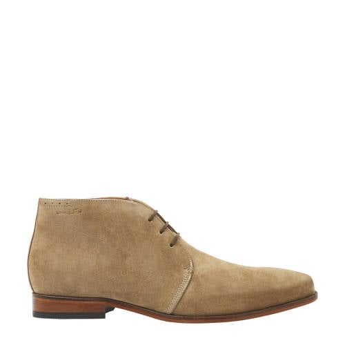 Van Lier Rhodes suède veterschoenen taupe afbeelding