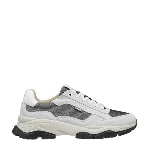 Van Lier Raptor chunky suède sneakers wit/donkerblauw afbeelding