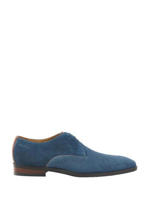 Bregenz suède veterschoenen blauw