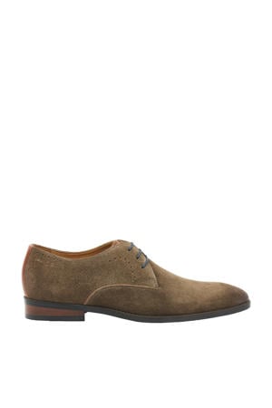 Bregenz suède veterschoenen cognac