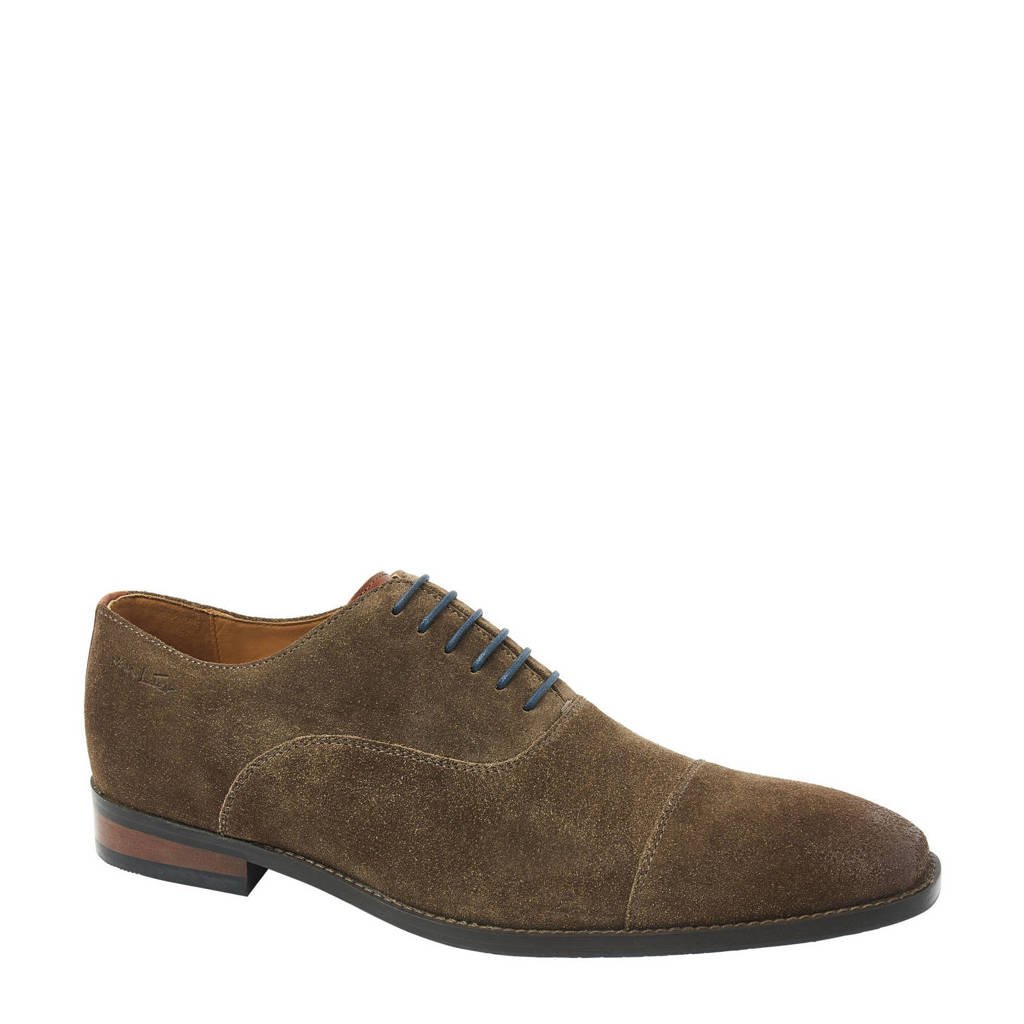 Veterschoen Van Lier Suede Van Lier Rhodes Suède Veterschoenen Bruin