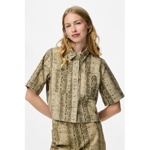 PIECES denim blouse afbeelding