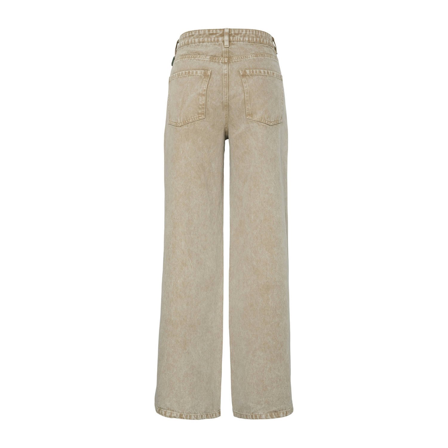 PIECES wide leg jeans beige