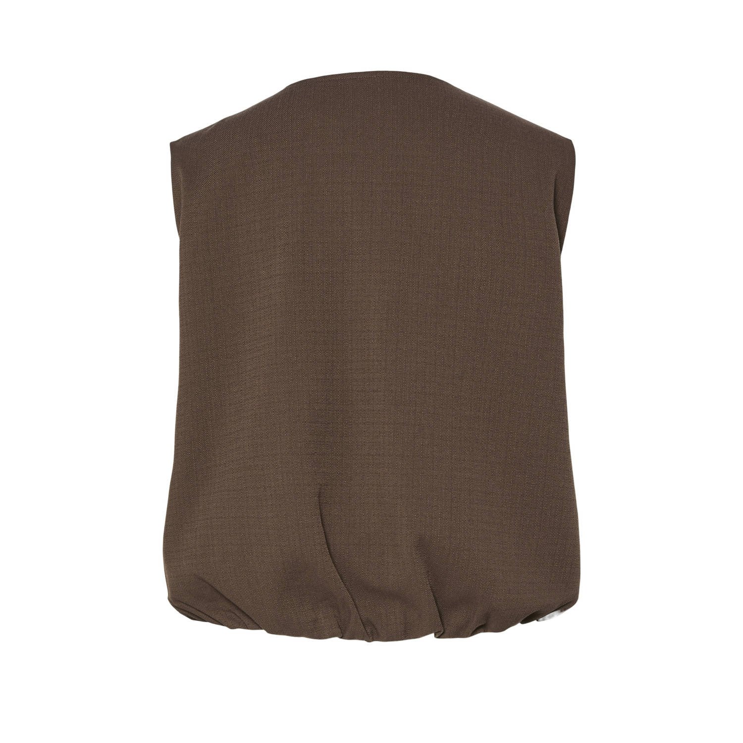 PIECES gilet bruin