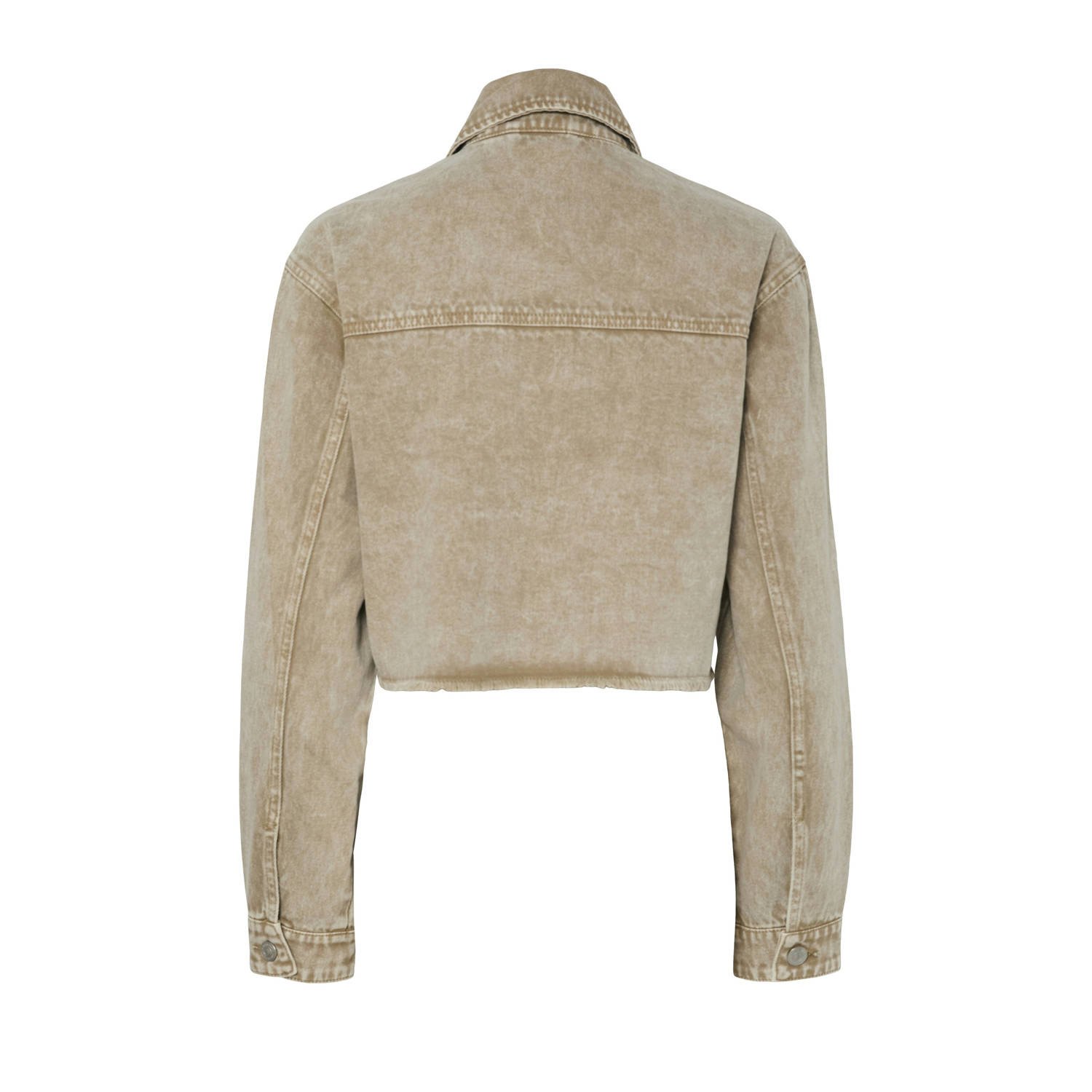 PIECES denim spijkerjas beige