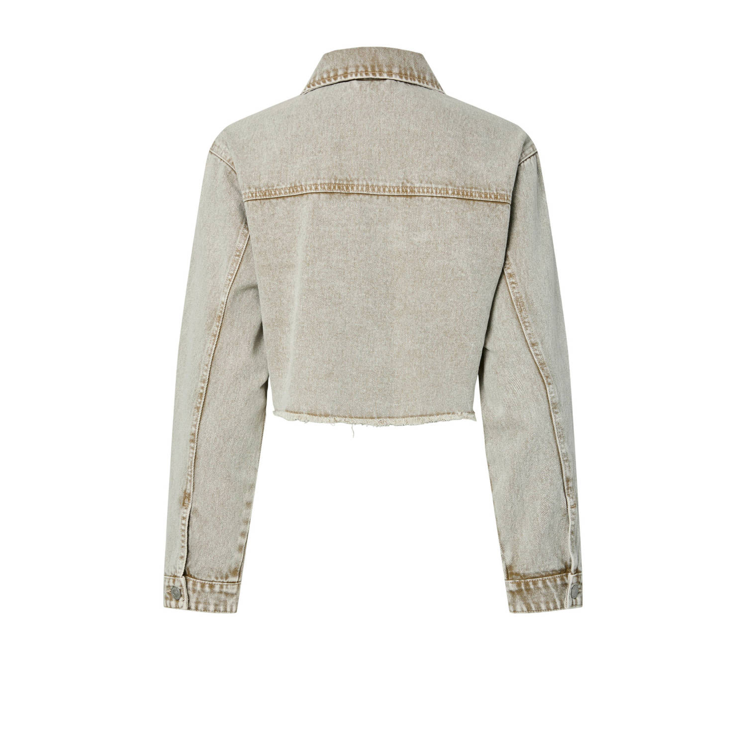 PIECES denim spijkerjas beige