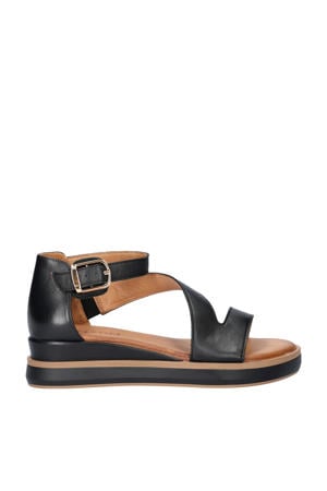 leren sandalen zwart