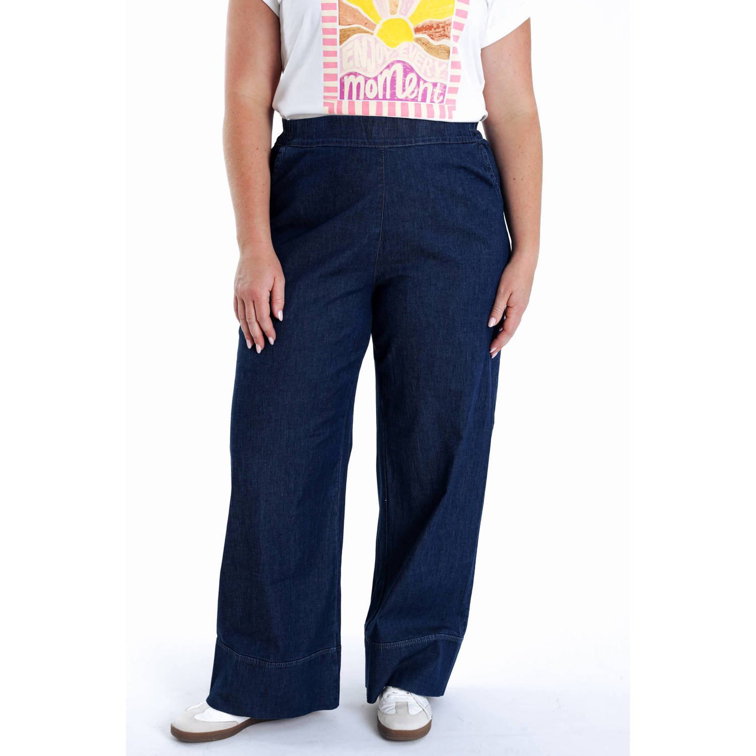 Paprika wide leg jeans dark blue denim