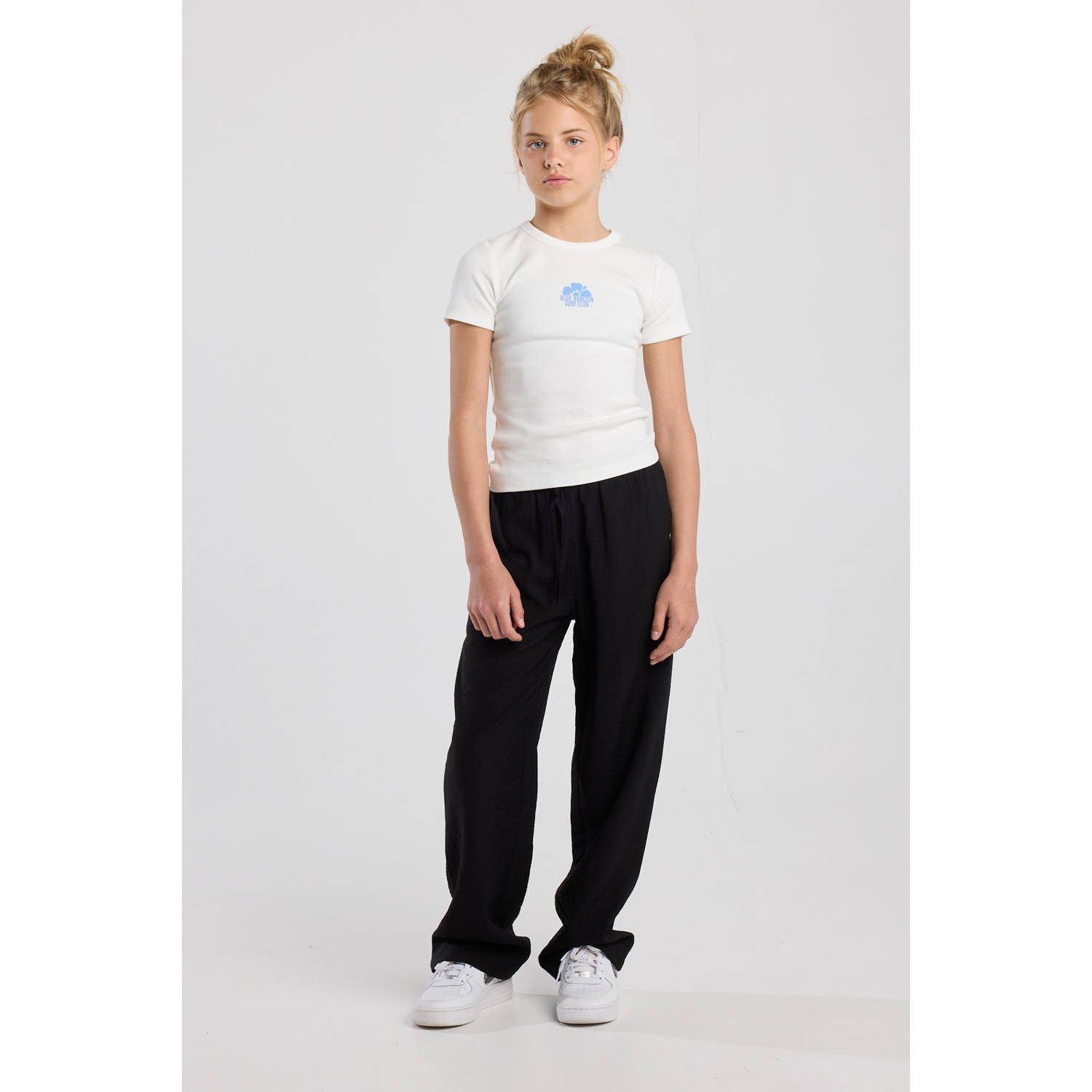 America Today T-shirt wit rib gebreid