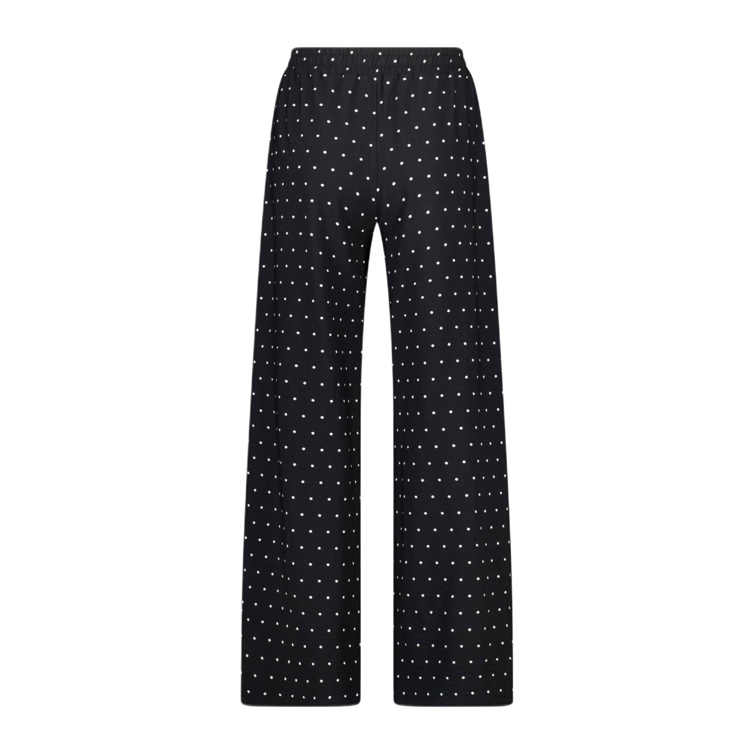 America Today wide leg regular waist broek zwart