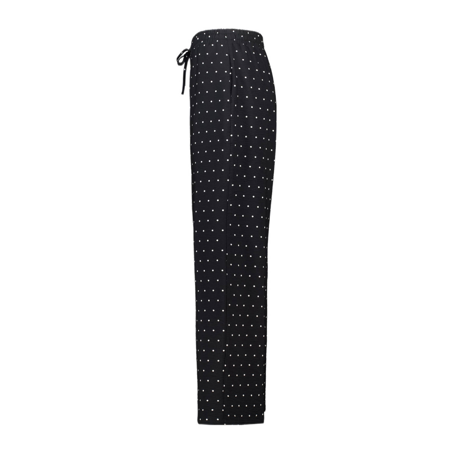 America Today wide leg regular waist broek zwart