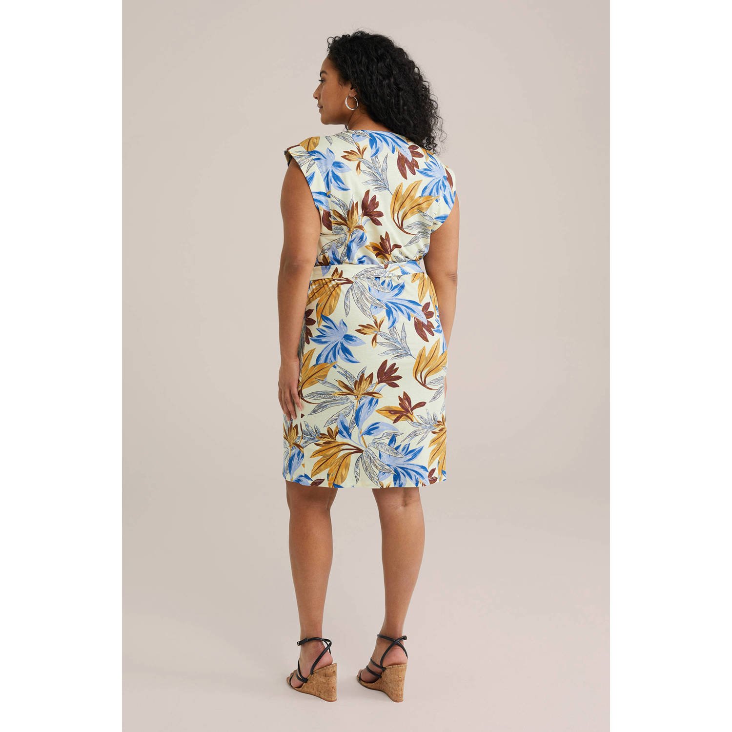WE Fashion Curve zomerjurk multi