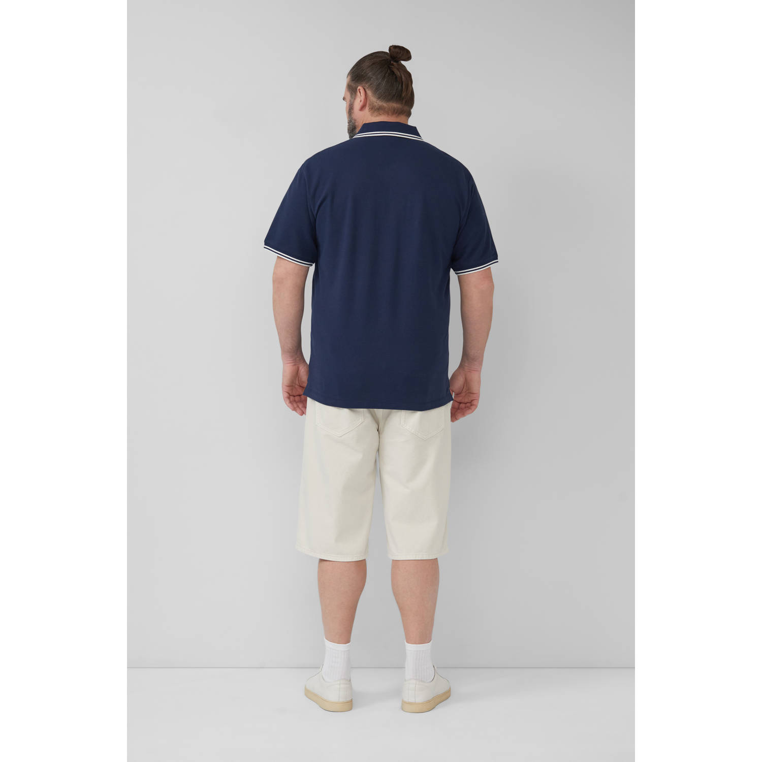 s.Oliver Big Size regular polo donkerblauw