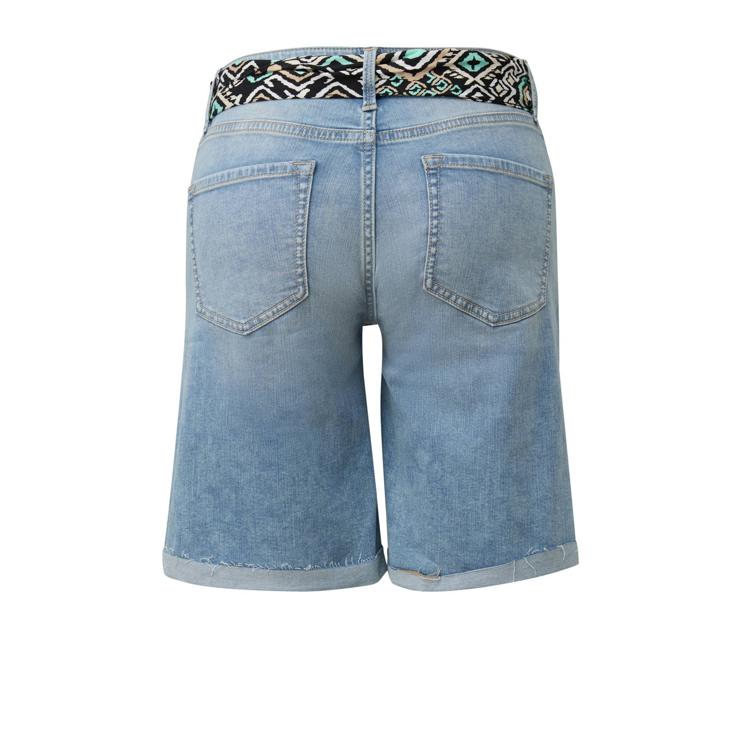 s.Oliver denim straight regular waist short medium blue denim