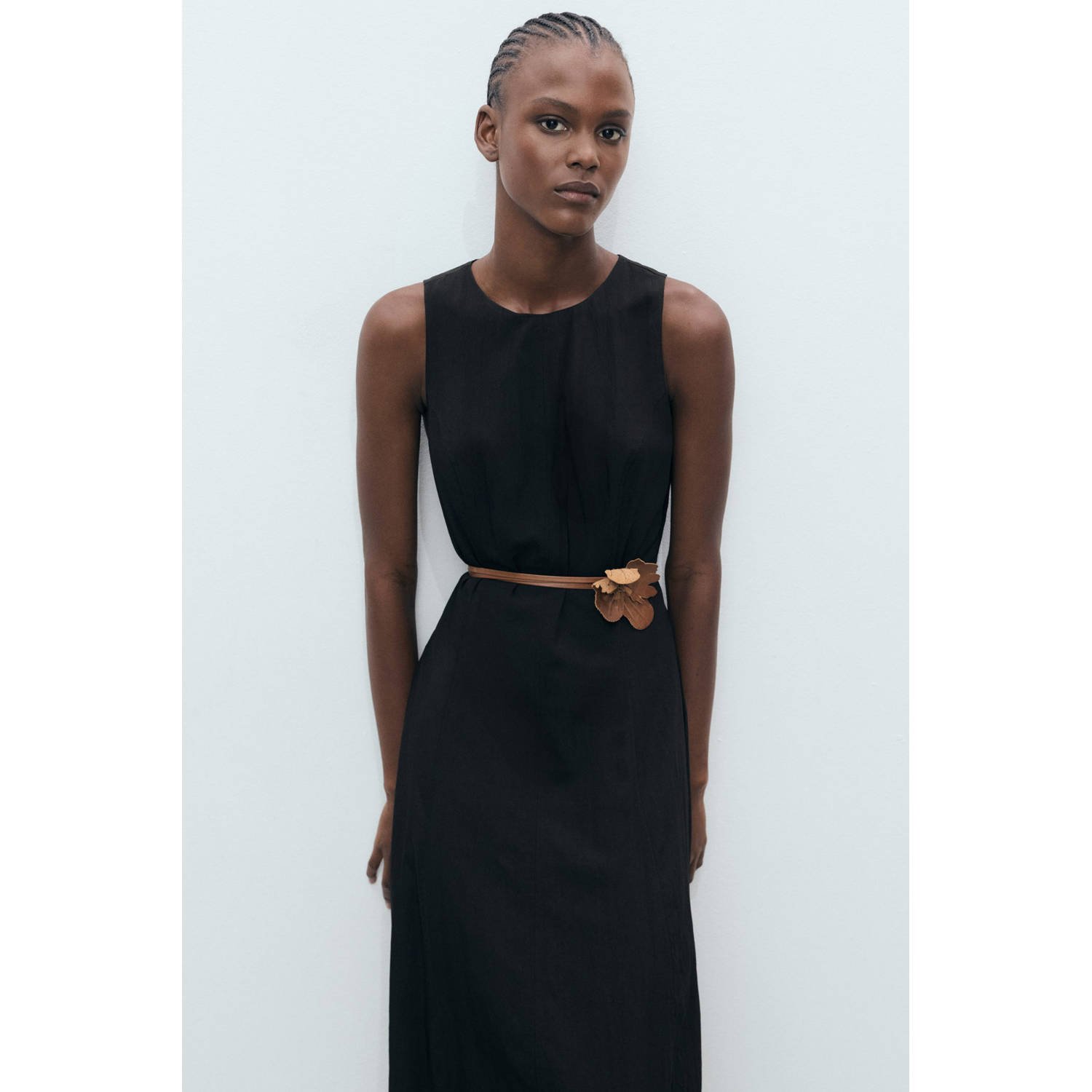 Mango midi jurk zwart