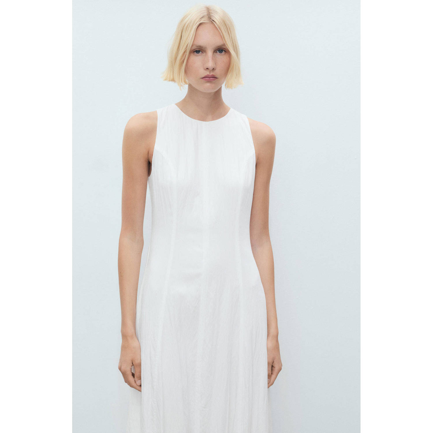 Mango midi jurk wit
