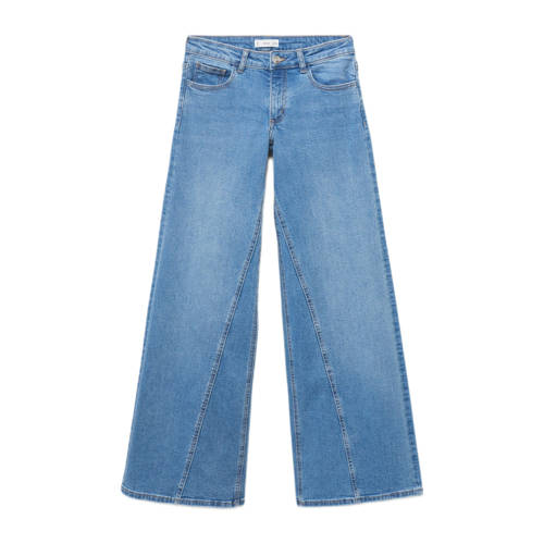 MANGO TEEN low waist jeans medium blue denim afbeelding