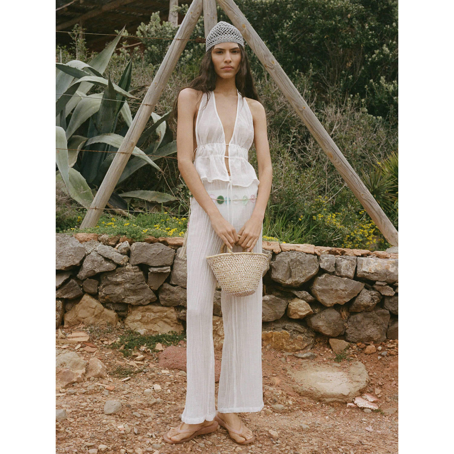 Mango mini shopper naturel