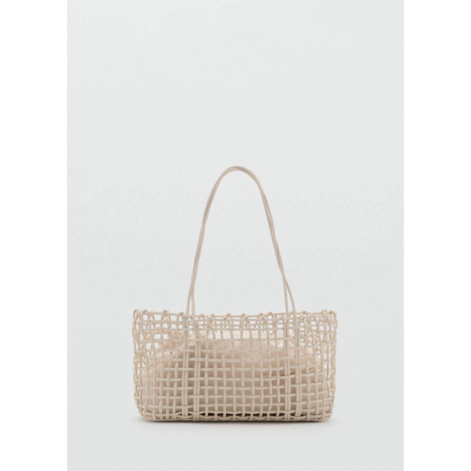 Mango schoudertas beige