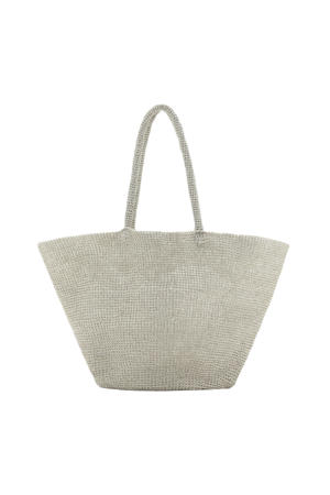  mesh shopper zilverkleurig