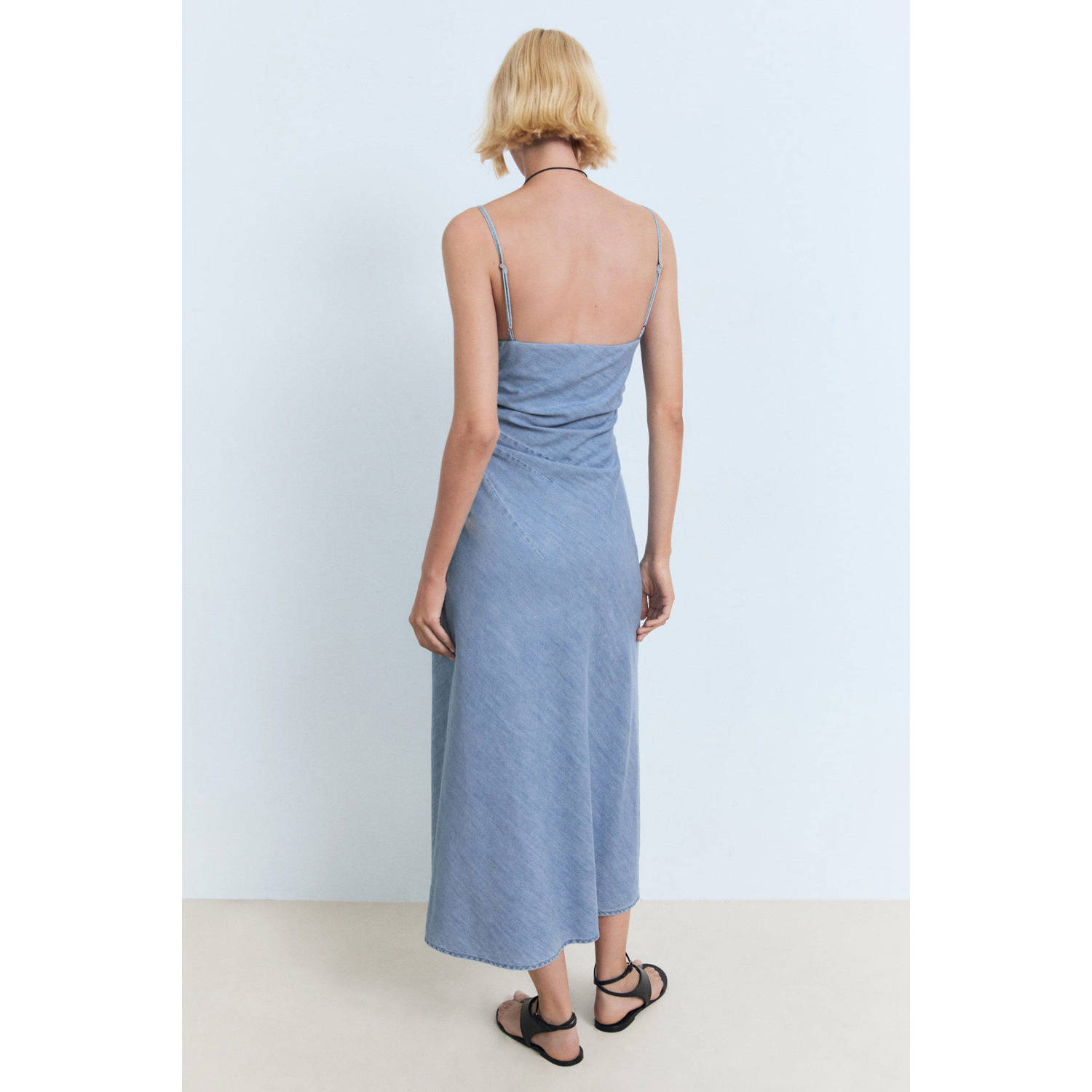 Mango zomerjurk blauw