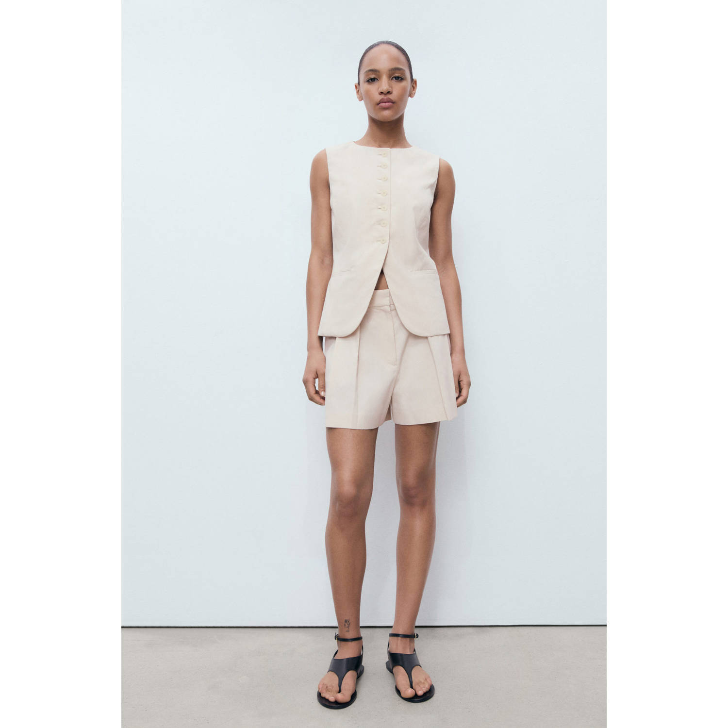 Mango straight beige