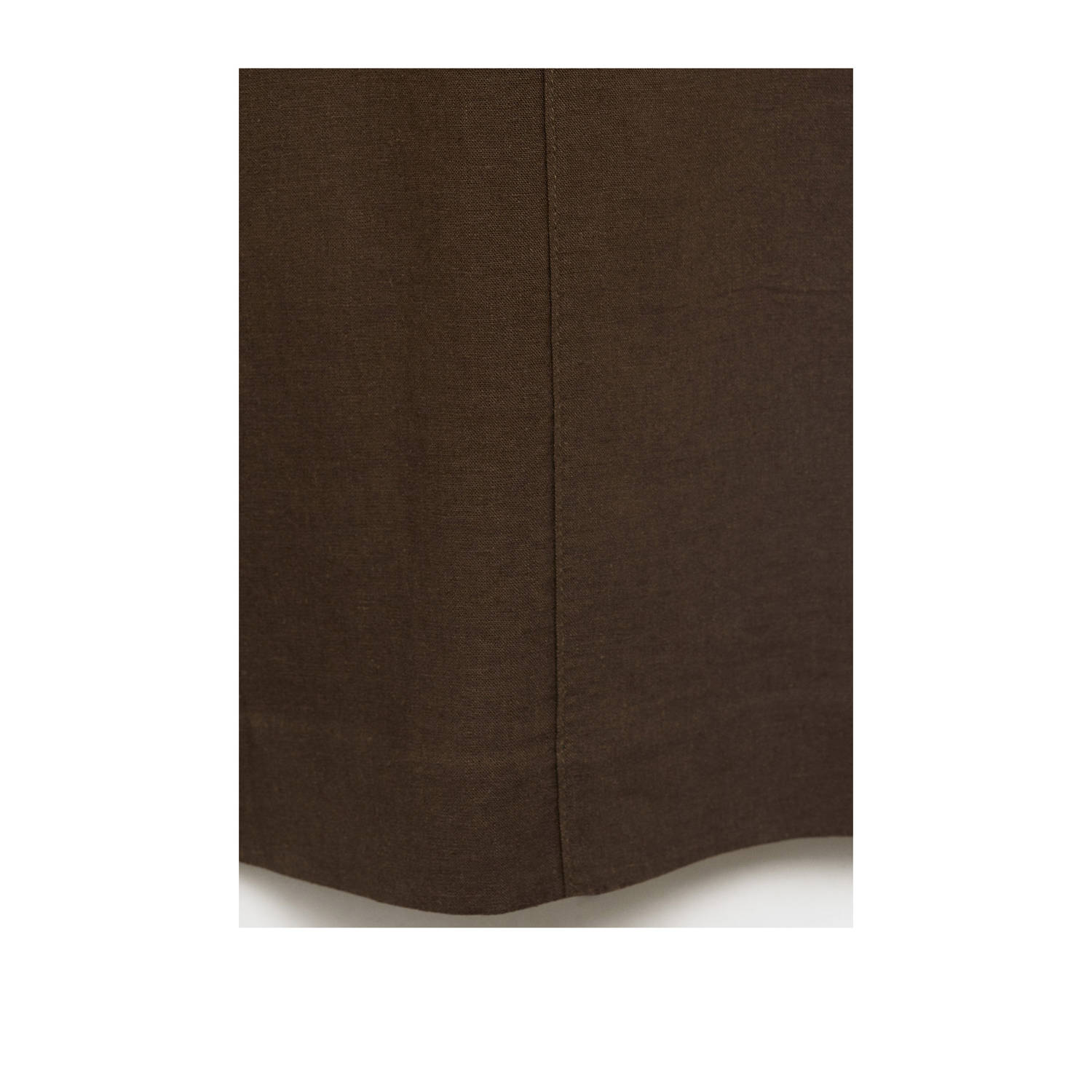Mango linnen wide leg regular waist broek bruin