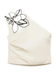 thumbnail: Mango one shoulder top ecru