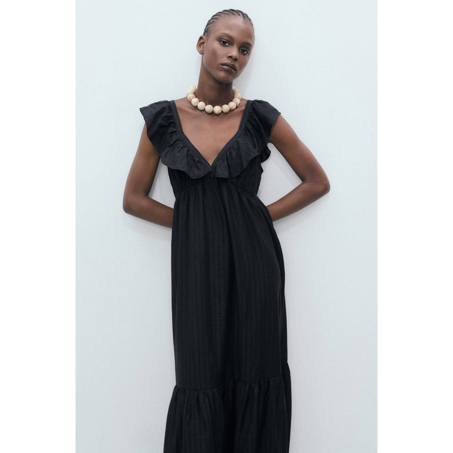 Mango maxi jurk zwart