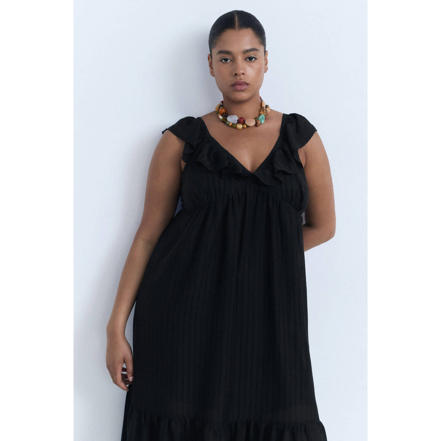 Mango maxi jurk zwart