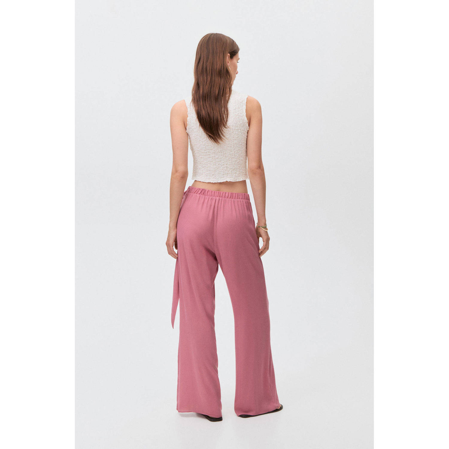 MANGO TEEN palazzo broek roze