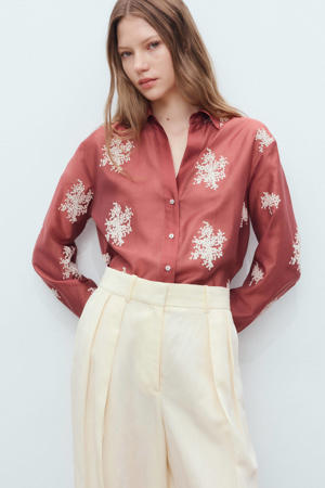 blouse roodbruin