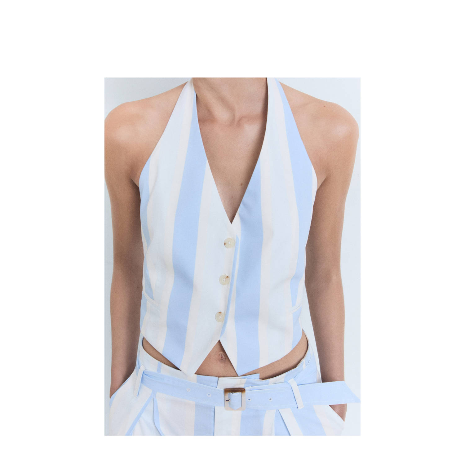 Mango gilet lichtblauw