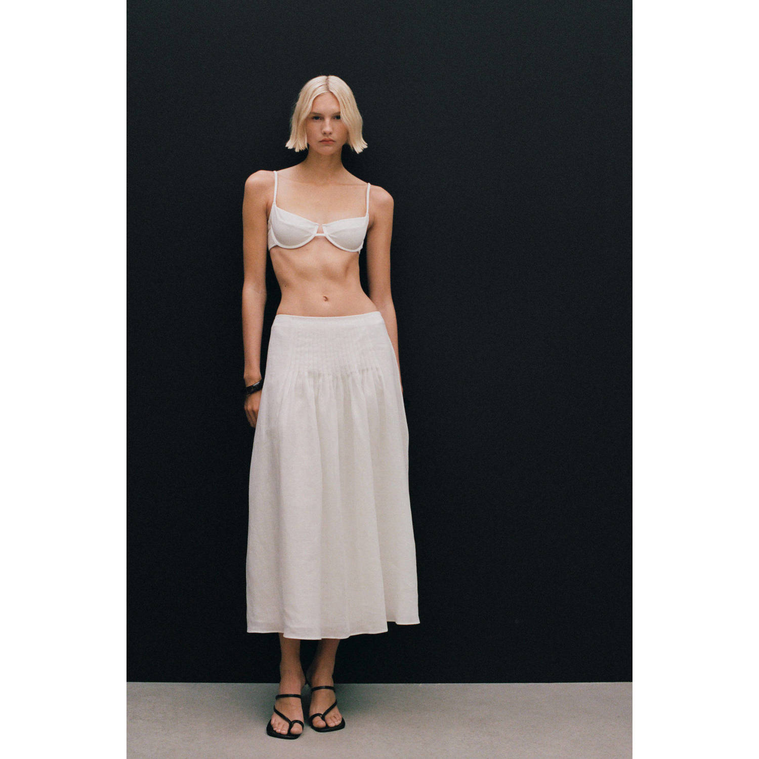Mango midi rok wit