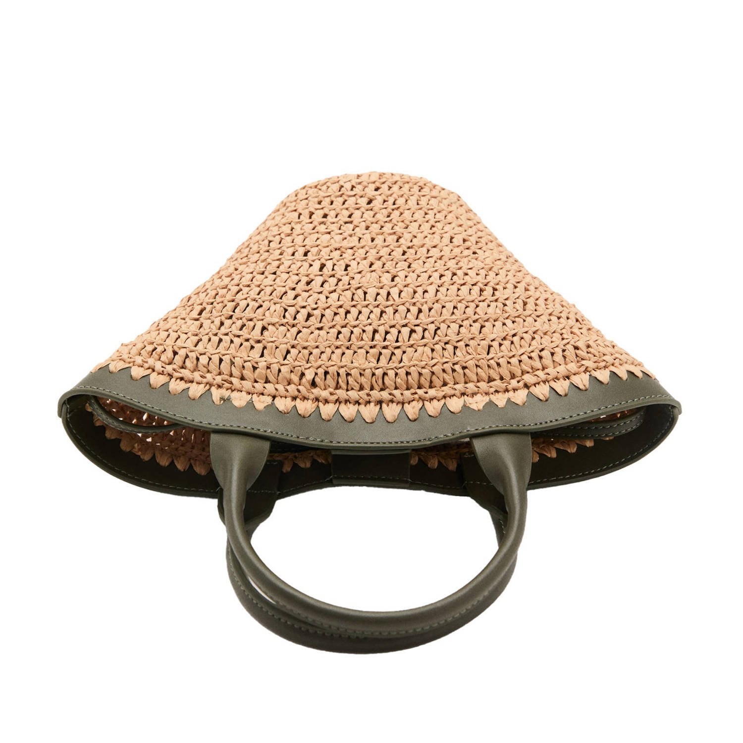 Mango raffia mini shopper naturel kaki
