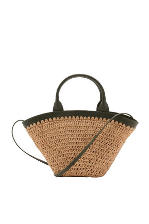  raffia mini shopper naturel/kaki