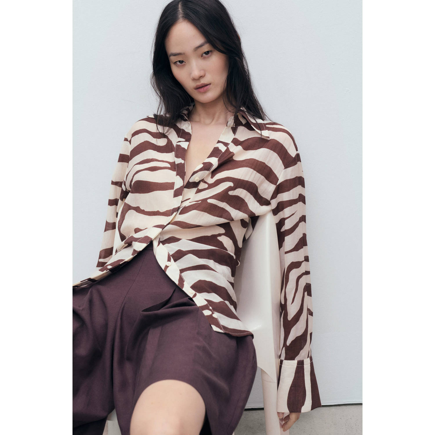 Mango blouse ecru