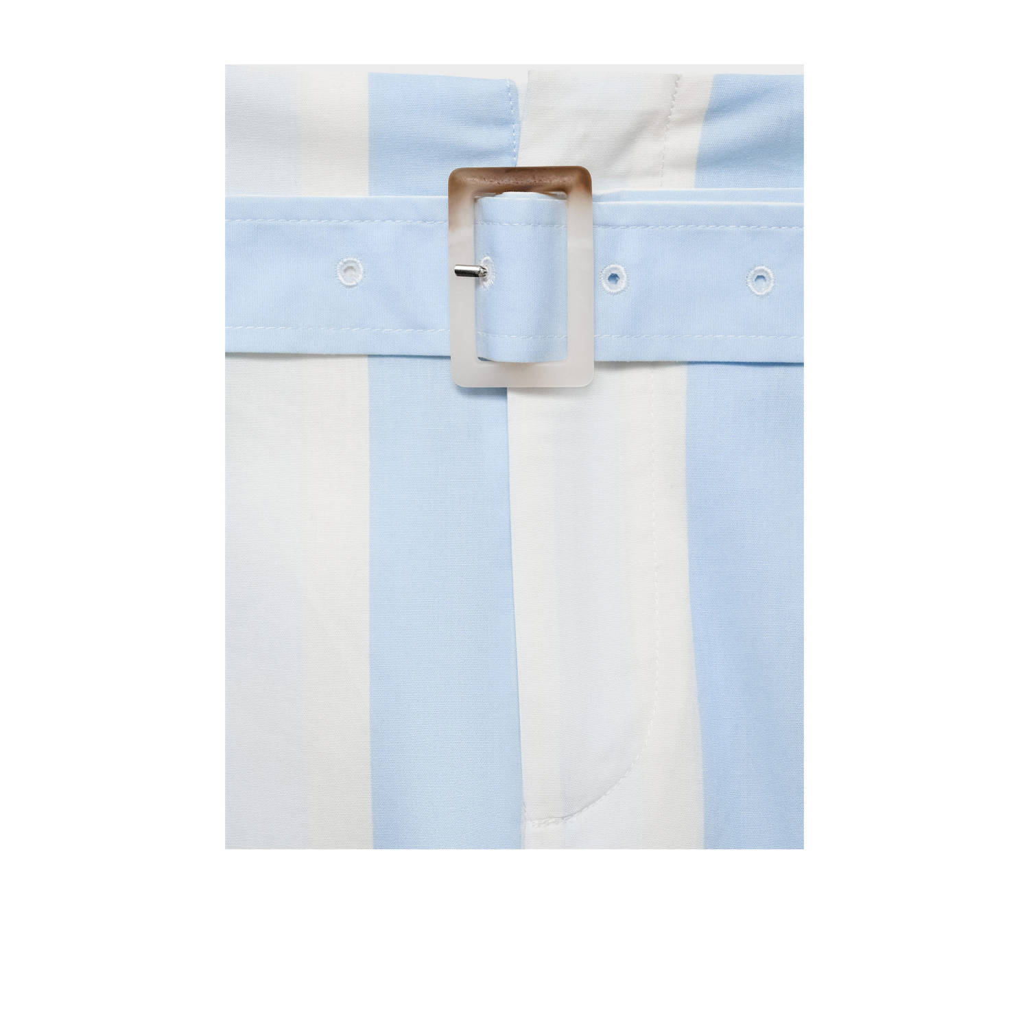 Mango wide leg regular waist casual broek lichtblauw