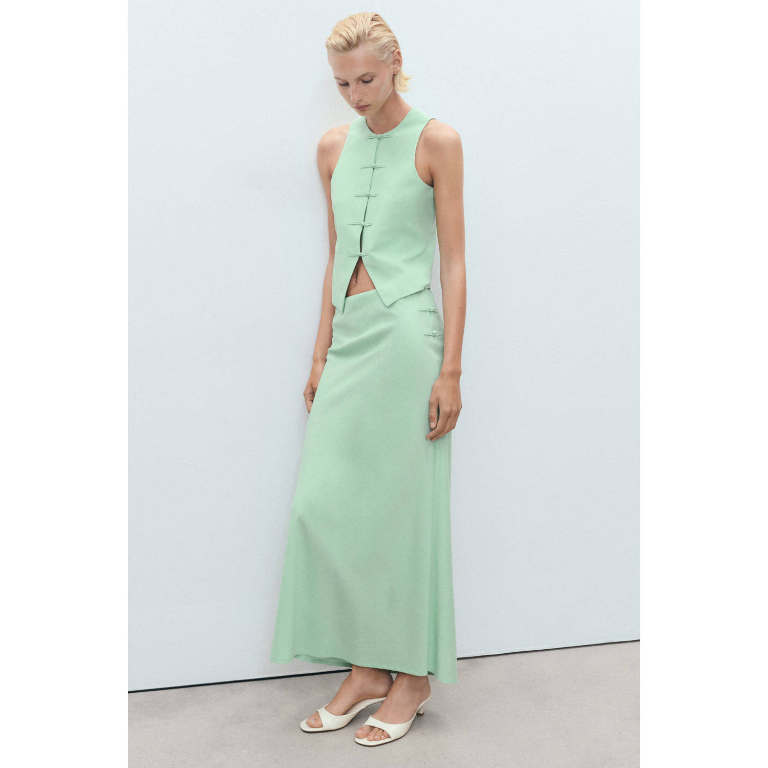 Mango linnen gilet