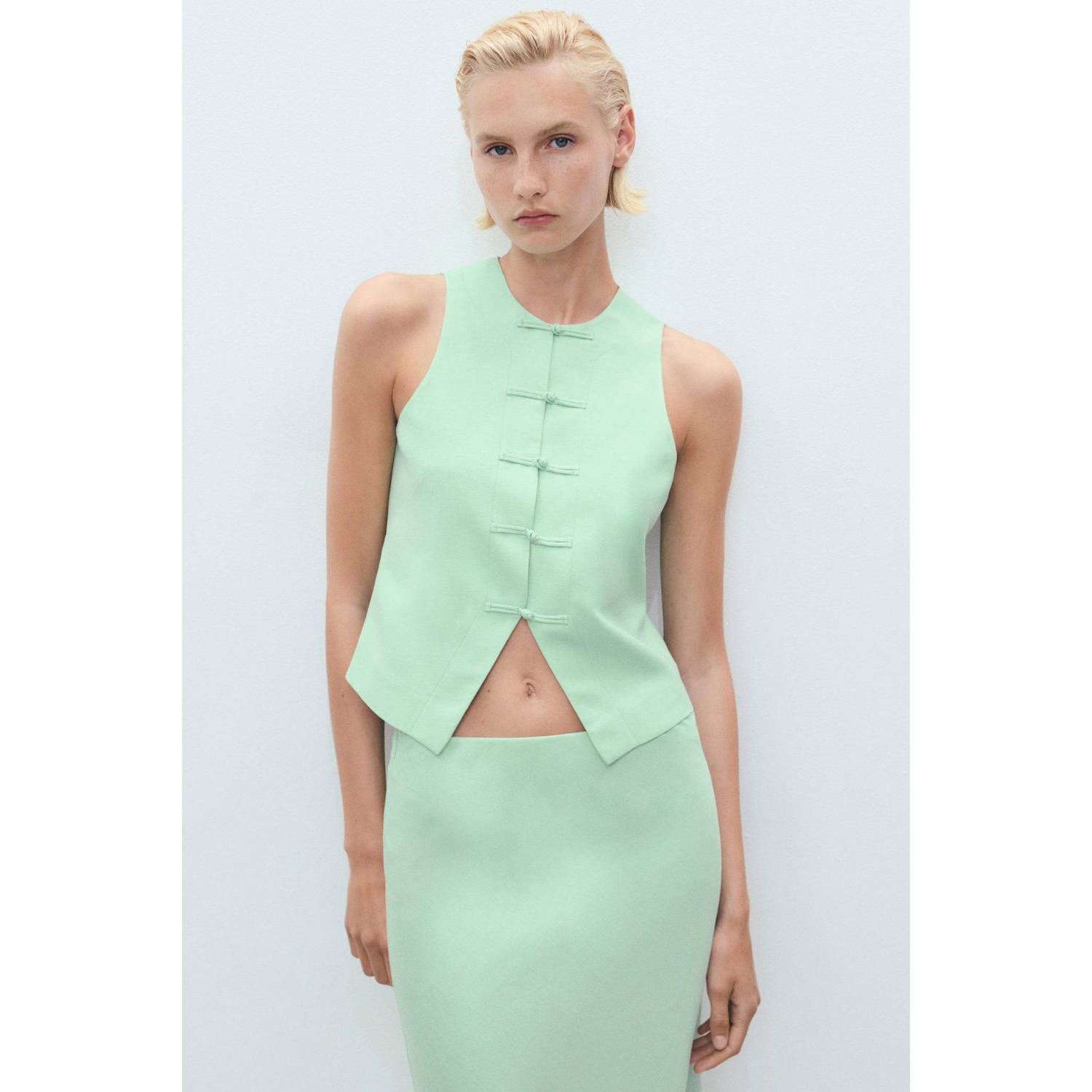 Mango linnen gilet