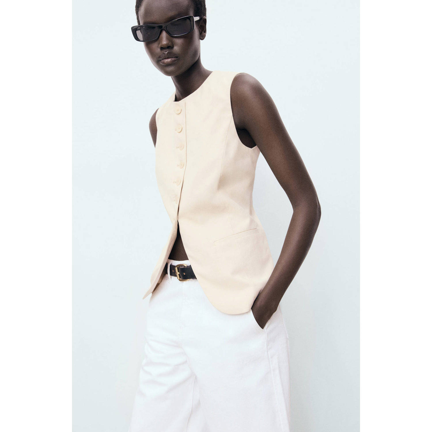 Mango gilet beige