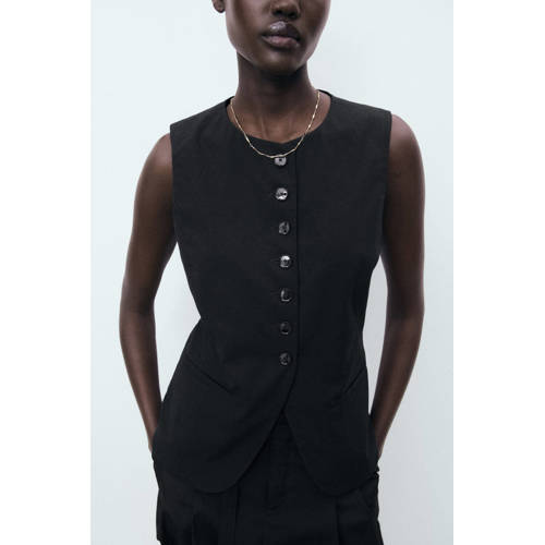 Mango gilet zwart afbeelding