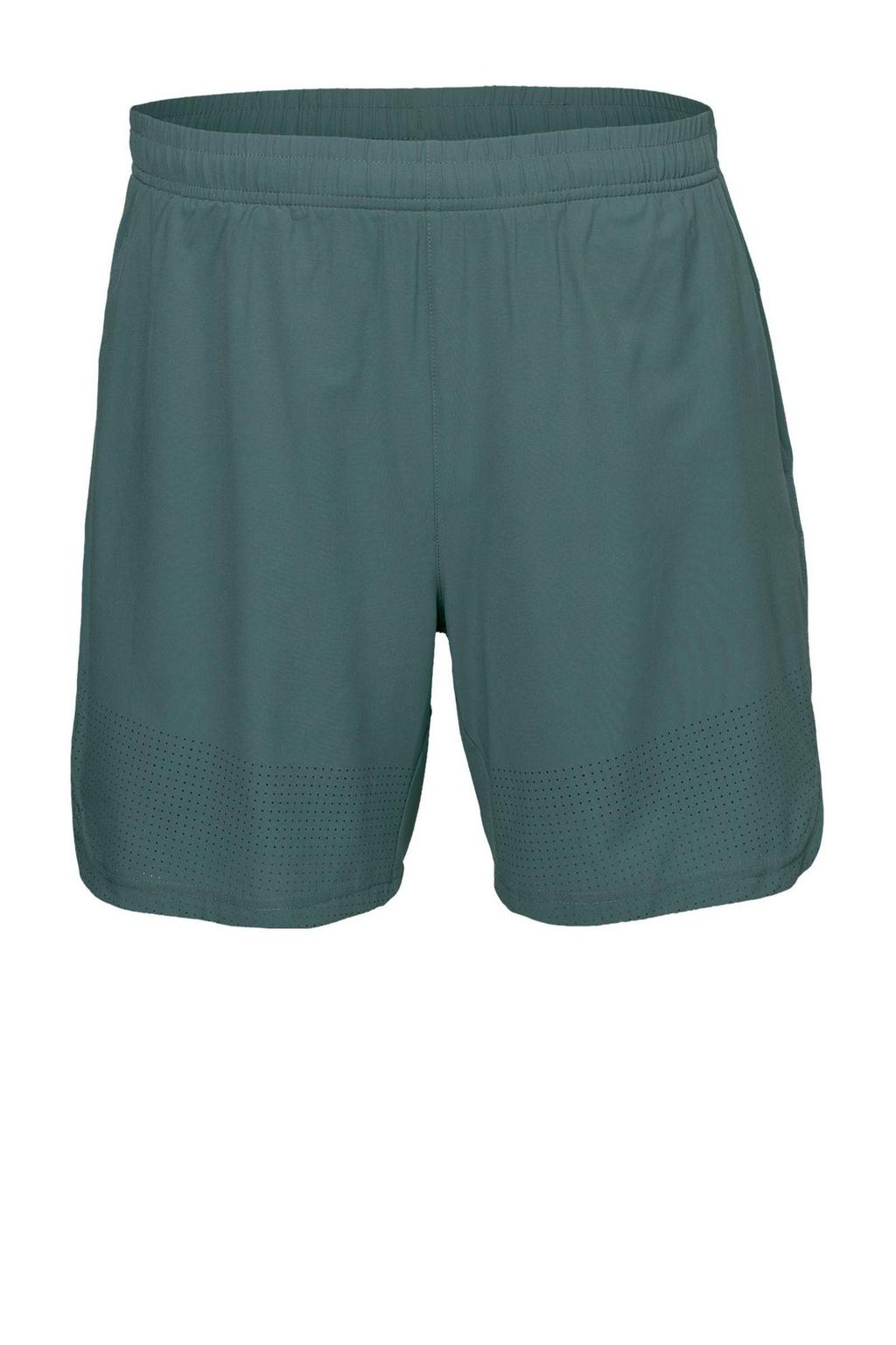 Groene heren The Indian Maharadja Senior sportshort van polyester met elastische tailleband met koord en effen
