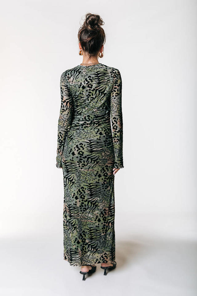 Colourful Rebel maxi jurk groen wehkamp