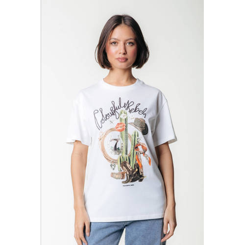 Colourful Rebel T-shirt wit afbeelding