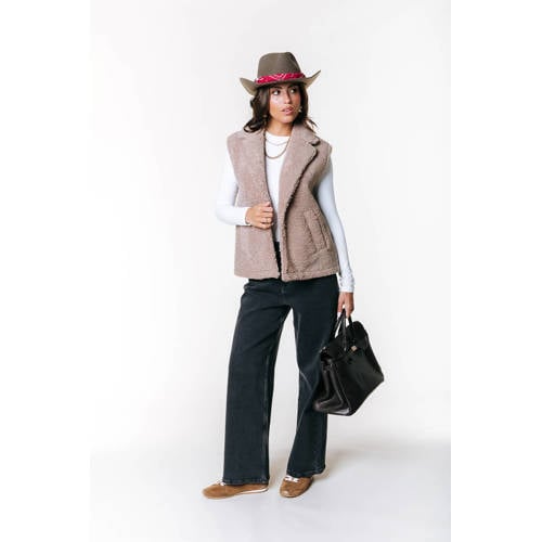 Colourful Rebel teddy gilet beige afbeelding