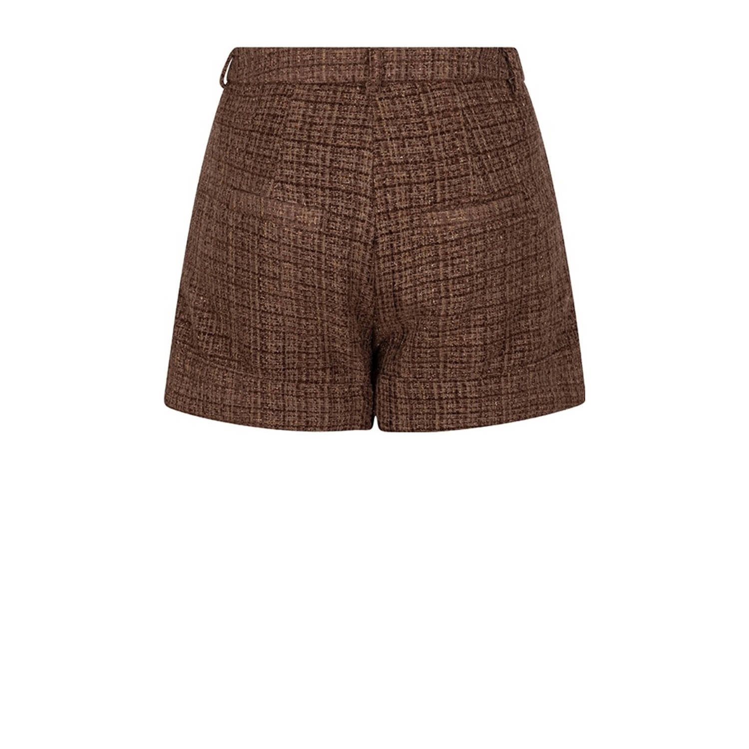 Lofty Manner bouclé straight regular waist casual short multi met lurex