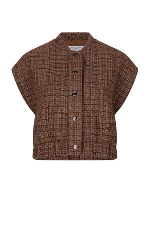bouclé gilet multi met lurex